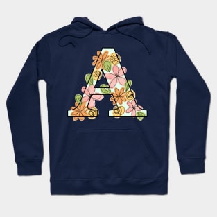 Floral Letter 'A' Hoodie